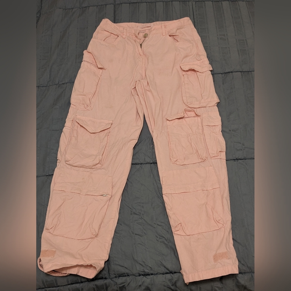 Pink cargo pants